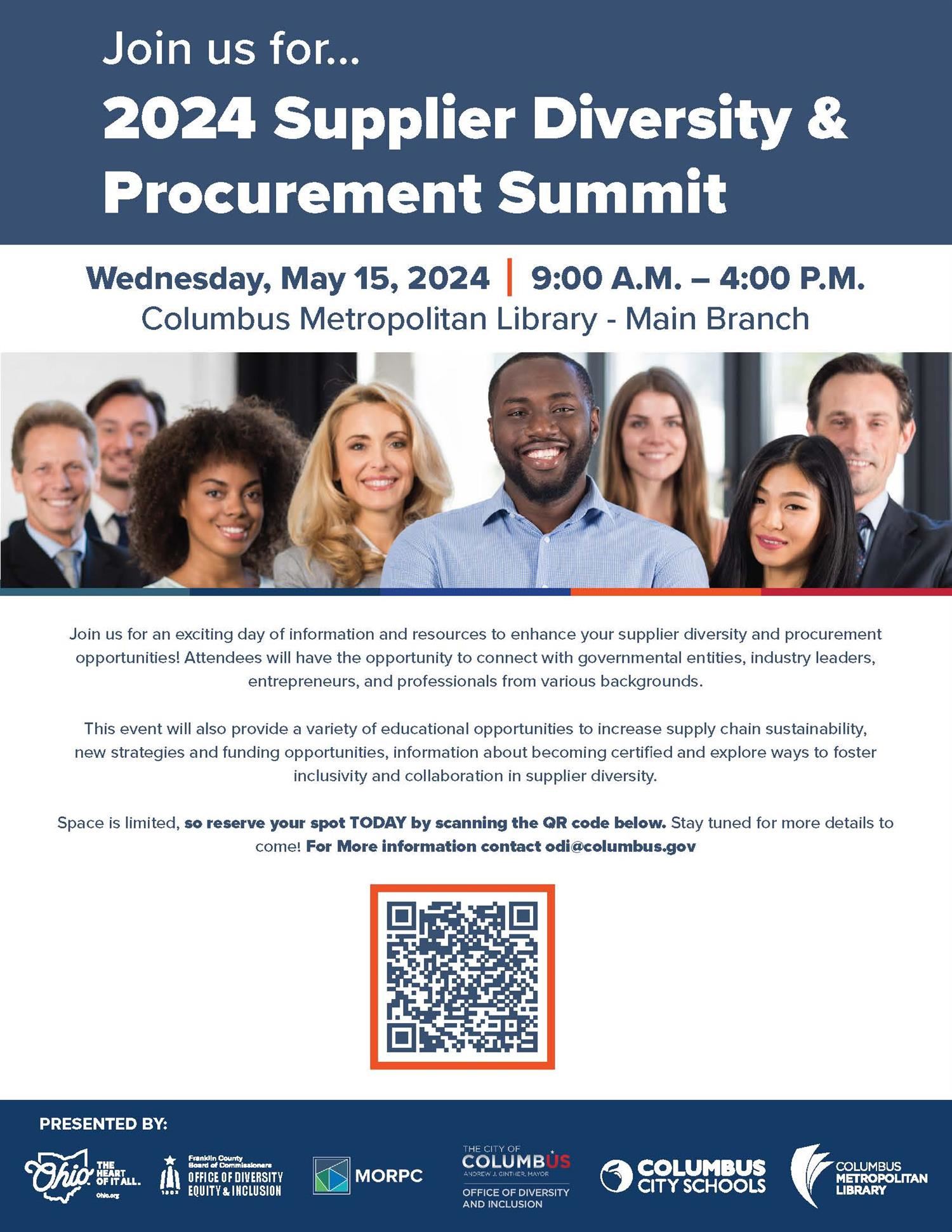 2024 Supplier Diversity & Procurement Summit Flyer